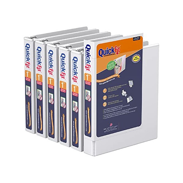 QuickFit Heavy-Duty Junior View 3-Ring Binder, Round Ring, 8 1/2