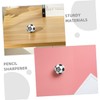 jojofuny 10pcs Football Pencil Sharpener for Kids Single Hole Round