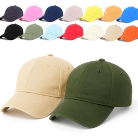 ENCIGER Unisex Cotton Baseball Cap Combo Pack of 2 - Adjustable Classic Sports Cap, Unisex Outdoor Hat Free Size Beige_Olive