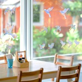 32pcs Window Clings Anti Collision Window Decals, Stop Birds Flying into Windows, Suncatcher Stickers(Bird, Hummingbird)