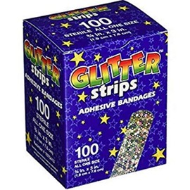 Dukal 21039M Children Bandage, Glitter, 3/4" x 3", Pack of 100