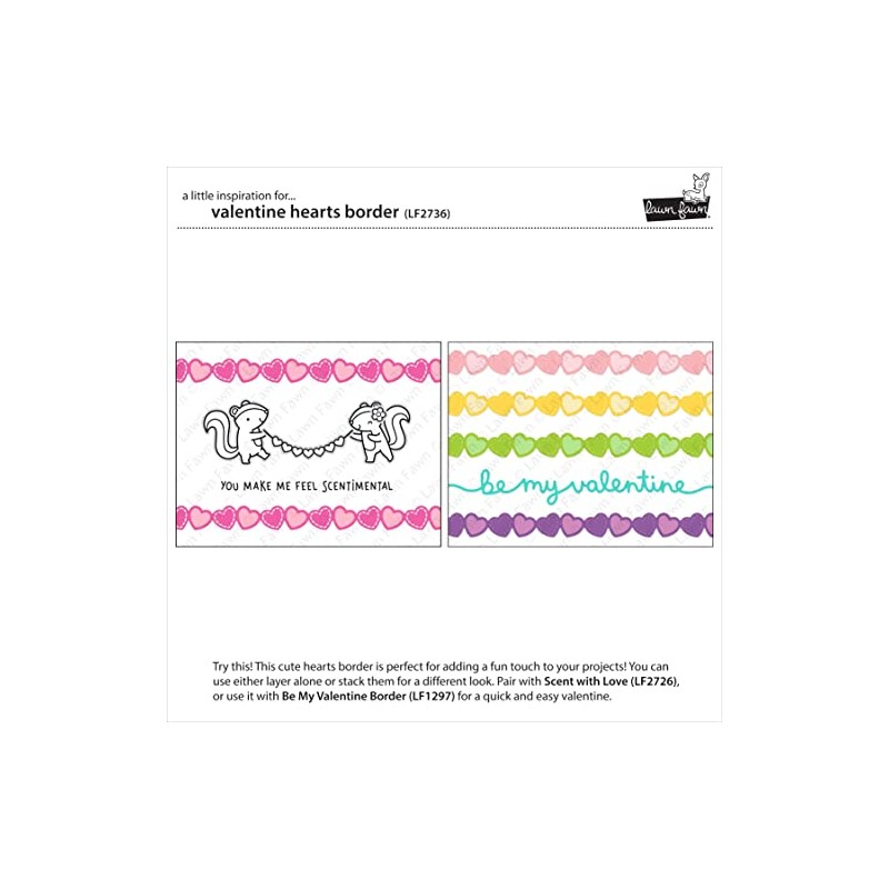 Lawn Cuts Custom Craft Die-Valentine Hearts Border