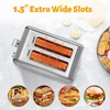 YSSOA 2 Slice Stainless Steel Toaster with Extra Wide Slot