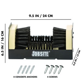 JobSite The Original Boot Scrubber - All Weather Industrial Shoe Cleaner & Scraper Brush - 2 Pack