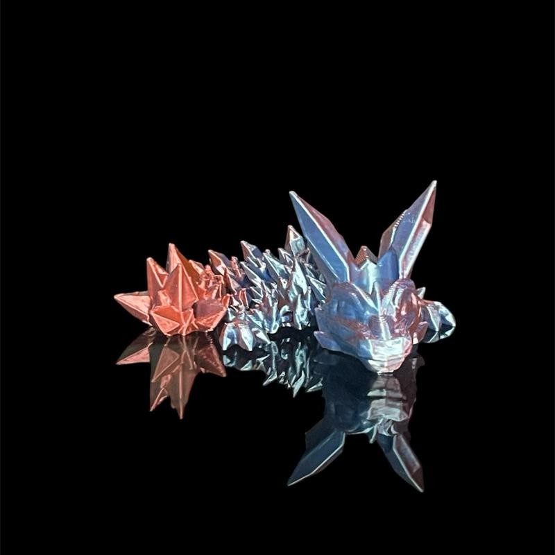Tumbler Straw Buddy Dragon Guardian Straw Figurine 3D Printed:_Ice