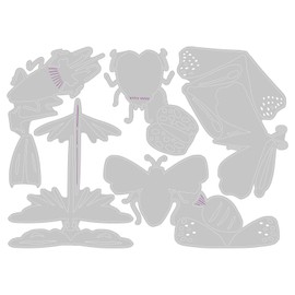 Sizzix Thinlits Die Set 5PK Funky Insects by Tim Holtz, 665364, Multicolor, One Size