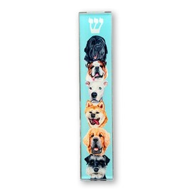 Lea Joelle Handmade Dog Mezuzah, Scroll Case, Acrylic/Aluminum Waterproof, Jewish Gift, Housewarming, Engagement