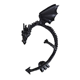 1 Pcs Gothic Punk Metal Dragon Earring Dragon Ear Cuff Clip Earring Retro Animal Non-Piercing Wrap Clip Earring for Women Jewelry(B)