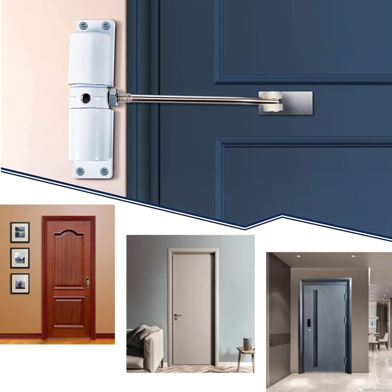 Spring Door Closer, Adjustable 20-70 kg Closing Door Hinge, Automatically