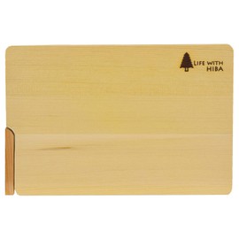 Umezawa 205605 Aomori Hiba Wooden Cutting Board with Stand, Small, 10.6 x 7.1 x 0.6 inches (27 x 18 x 1.5 cm), Made in Japan