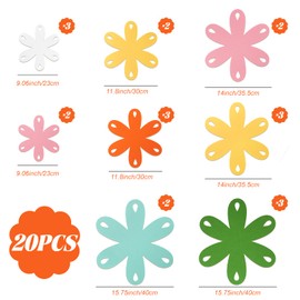 20 Pcs Felt Pot and Pan Protectors Larger & Thicker Colorful Pot Separators Pads 9/12/14/16 Inch for Stacking and Protecting Glassware, Cookware and More (Refreshing)