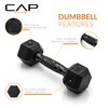 CAP Barbell 5 LB Coated Hex Dumbbell Pair with Black