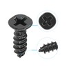 sourcing map M4 x 12 mm Wood Screws Phillips Flat