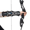 TOPARCHERY Archery Arm Guard & Finger Tab Gloves, Leather Arm