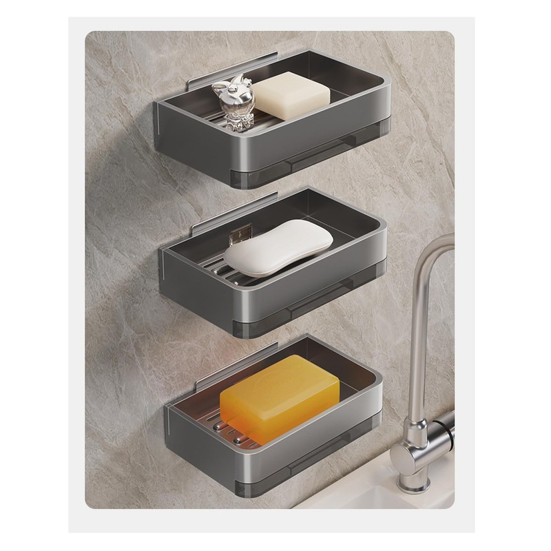 TANOVCEP No-Drill Wall Mount Soap Holder, Stainless Steel Soap Dish
