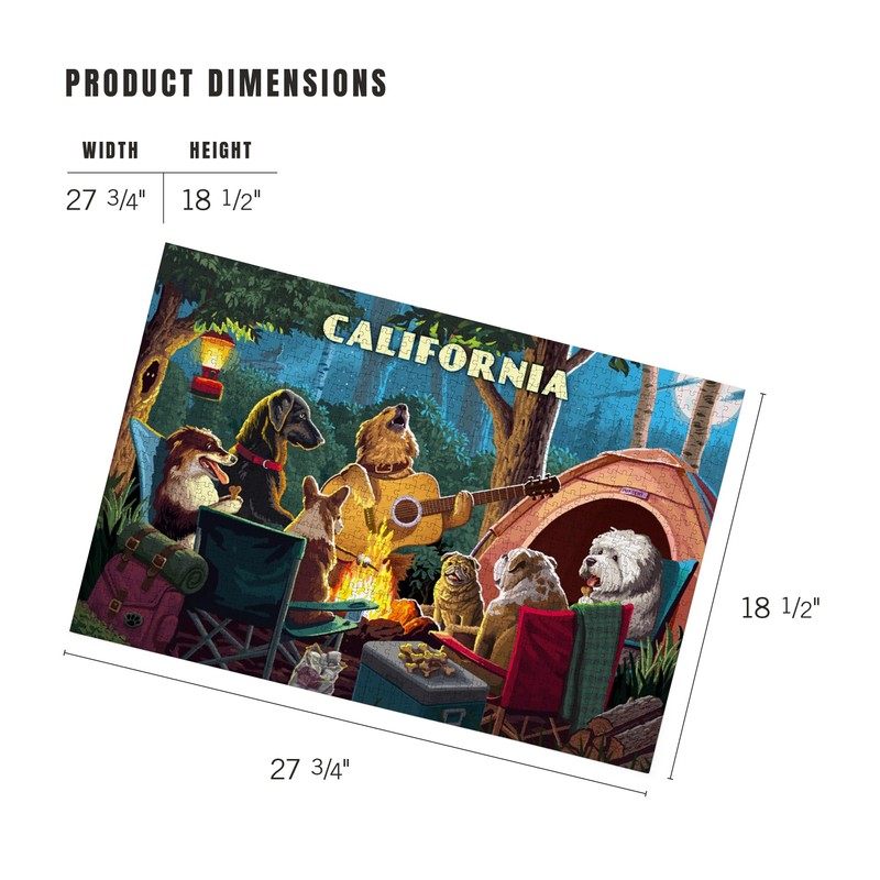 Lantern Press 1000 Piece Jigsaw Puzzle, California, Painterly, Pack Life,