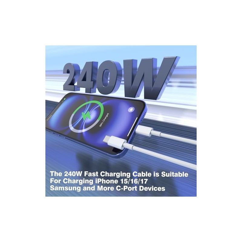 QZIIW Cable USB C a USB C, paquete de 3