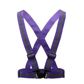 AYKRM Multiple colors optional High Visibility hi vis Reflective running safety Vest (purple)
