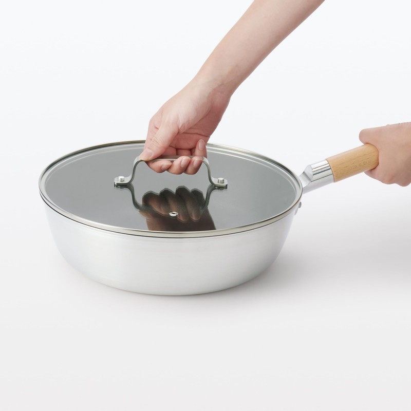 Muji 83453787 Tempered Glass Lid for Easy Visibility Diameter 11.0