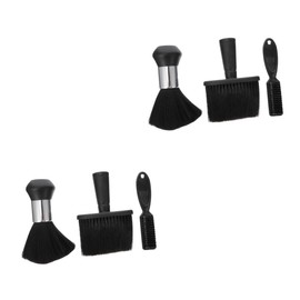 Beavorty 2sets Neck Duster Brush Barber Hair Styling Tool Hair Cleaning Brush Set 3pcs*2 Random Color
