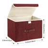 TYEERS Collapsible Storage Boxes, Washable Fabric Storage Bins with Lids,