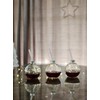 Meinposten 4 Drinking Glasses Christmas Bauble Drinking Straw Glass Transparent