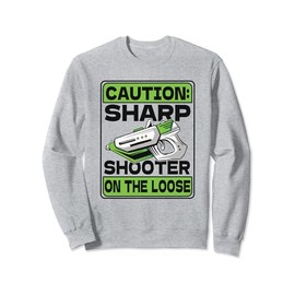 Sharp Shooter On The Loose Player Team Adult Pro Laser Tag Sweatshirt