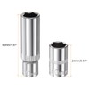 sourcing map 4Pcs 1/4-Inch Drive Deep & Shallow Impact Socket