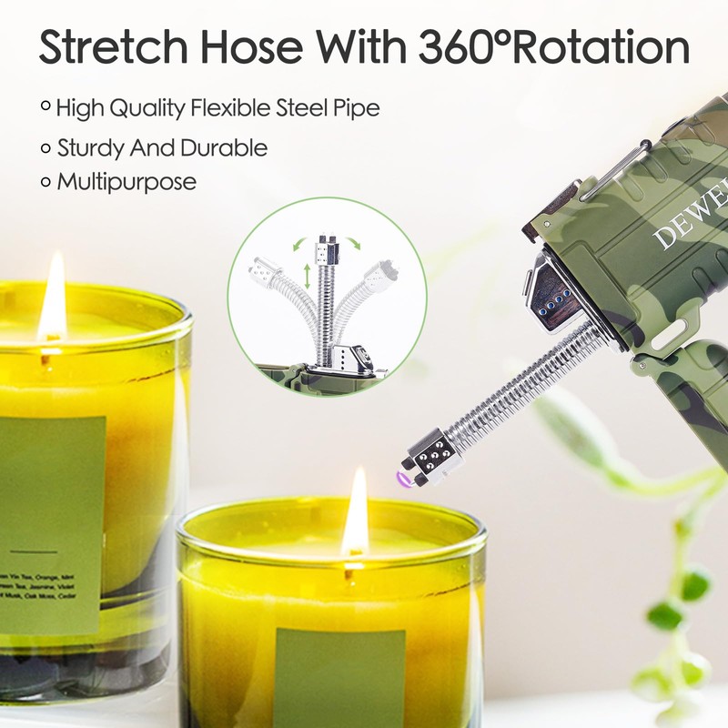 360 Flex Electric Candle Lighter, Plasma USB-C Rechargeable Arc Lighter,