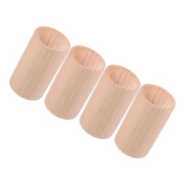 TOVINANNA 4pcs Mini Wooden Cylinder Pedestal Stylish Aromatherapy Essential Oil Display Pillars for Home Office Meditation Natural Base for Pure Aromatherapy Experience