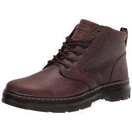Dr. Martens unisex adult Lace Fashion Boot, Dark Brown Crazy Horse, 8 Women 7 Men US