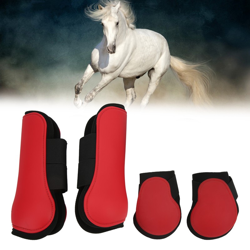 4 Pcs Horse Tendon Boots Set Soft Anti Slip Cushioning