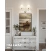 METWET 2-Light Bathroom Light Fixtures, Brushed Nickel Vanity Lights, Double