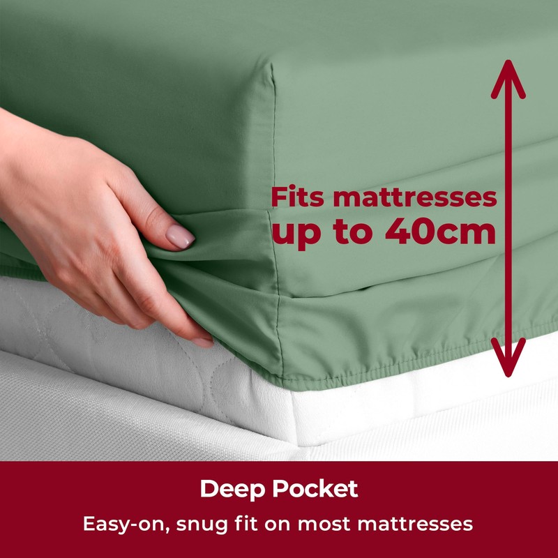 Mellanni King Size Fitted Sheets - All Around Elastic -