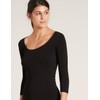 Boody - 3/4 Sleeve Top, Black / XL