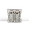 Retro Style Salt and Pepper Shakers with Stainless Tops (2)