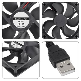 DORHEA 2PCS 6010 Fan USB 60x60x10mm 2.36in DC 5V 60mm x 10mm Brushless Cooling Fan, Replacement Ball Bearing 60mm 2.36" Fan for Cooling DIY PC Computer Case Fan