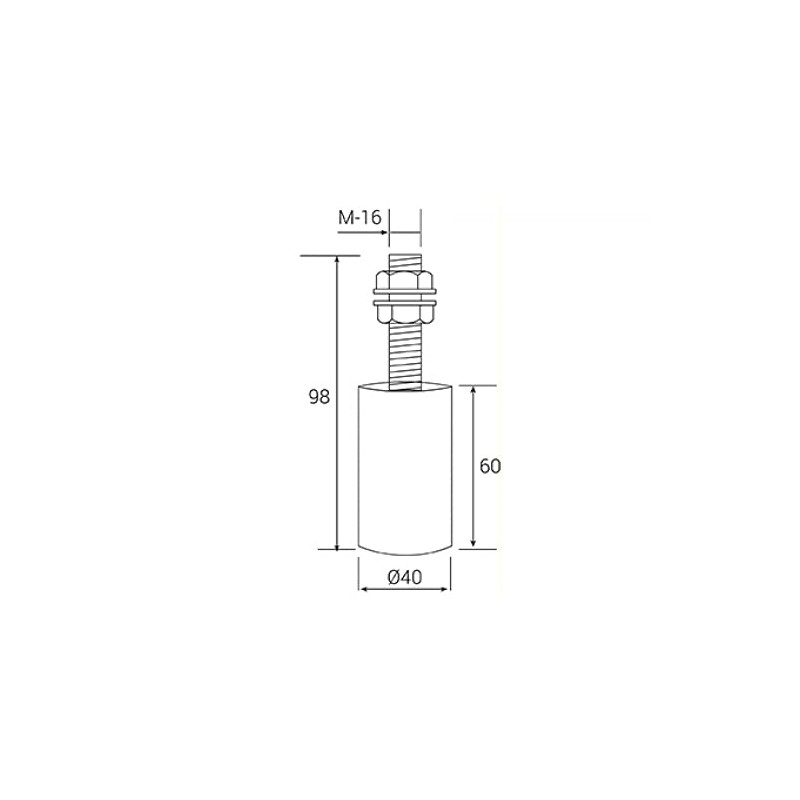 DOJA Industrial Nylon Sliding Door Rollers, 40 mm x 60