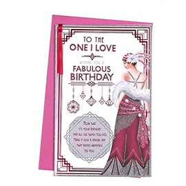 Art Deco - To The One I Love - 8 Page - Extra Large Birthday Card