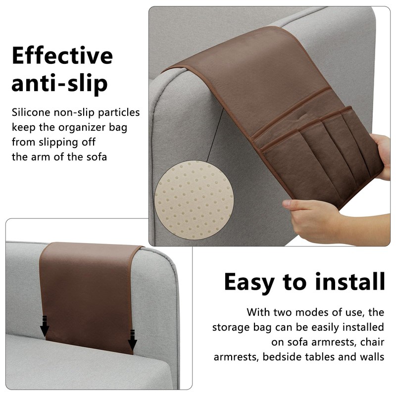 WETRBWEH Remote Control Holder for Armchair Caddy，Couch Caddy Organizer TV