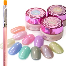 Nail Recipe Color Gel Nail Color Set, UV / LED, Soak Off Type, Self Nail Coloring (10 Polarized Pearls)