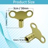 WedDecor Solid Brass 5mm Radiator Key, Universal Radiator Valve Caps