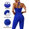 RXRXCOCO Cross Back Workout Sets for Women 2 Piece Padded