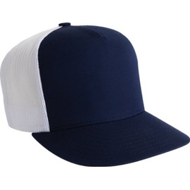 Flexfit Adjustable Snapback Classic Trucker Hat 6006 (Navy/White)