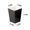 Black Popcorn Boxes Mini Paper Popcorn Containers for Party,24 PCS