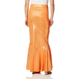 Forplay Women's 1Pc. Mermaid Skirt, Neon Orange, L/XL