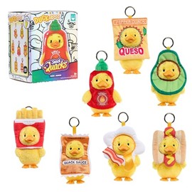 HAPPY HAUL Duckalooz Snack Quack Clip-On Plush Duck Assortment, Plush Duck Clip-On Blind Box Collectible Toy with Removable Costume, 5-Inch Stuffed Toy, Short-Run Drop, Ages 8 and up