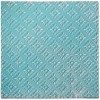 Salvaged Tin Ceiling Tile 12"X12"-Turquoise Rosette