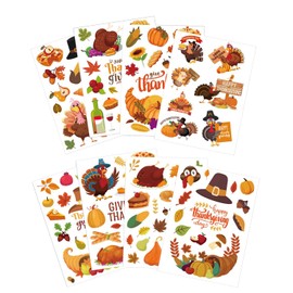 252pcs Thanksgiving Stickers, Fall Thanksgiving Stickers Thanksgiving Turkey Sticker Fall Theme Stickers Autumn Stickers for Envelopes Scrapbooking