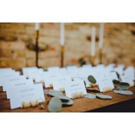 Unbranded Winery Logo Corks, Wine Cork Place Card Holder or Place Setter, Wine Cork Name
